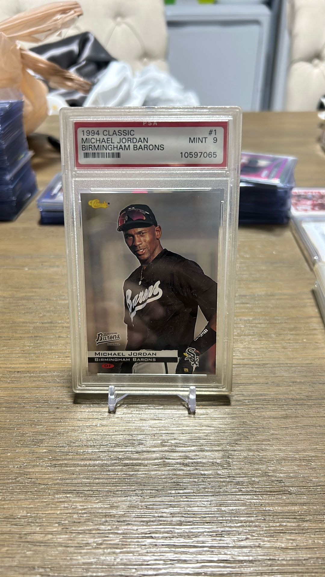 Michael Jordan Baseball Rookie Card PSA Mint 9 