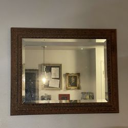 Antique Style Beveled Wall Mirror 