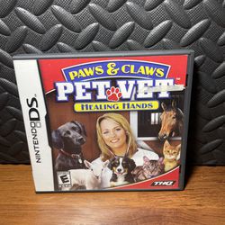 Paws & Claws: Pet Vet - Healing Hands (Nintendo DS, 2008)