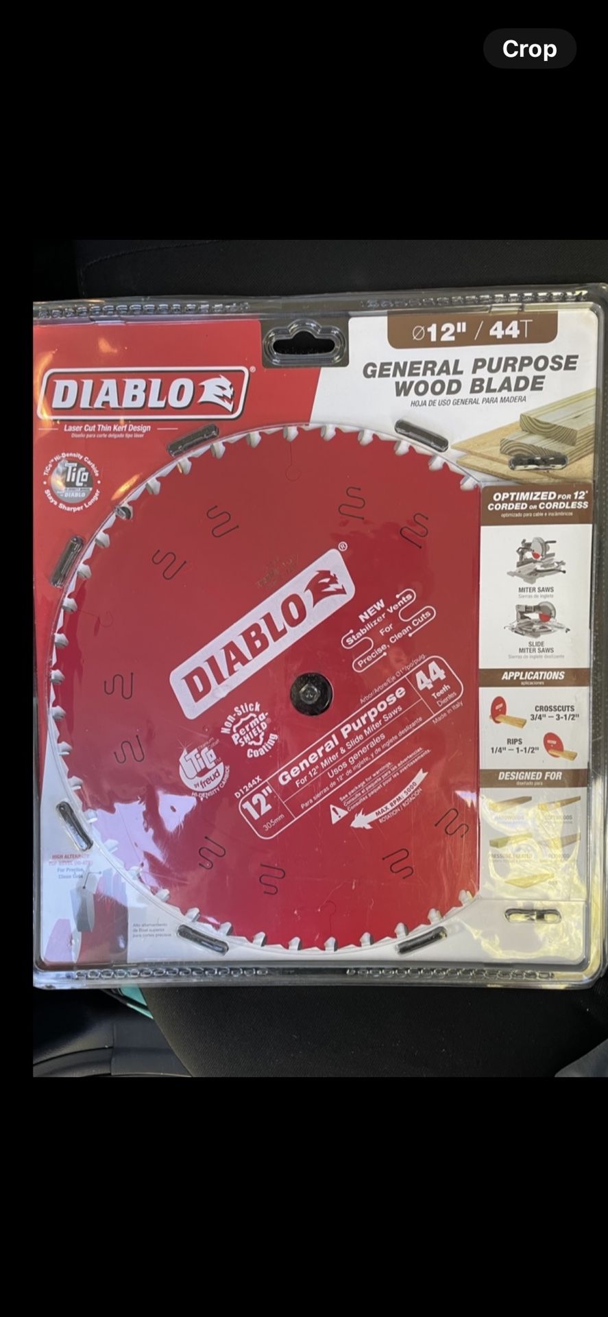 12 Inch General Purpose 44 Tooth Saw Blade