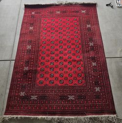 Genuine Handmade Antique Wool Afghan Rug (Large)