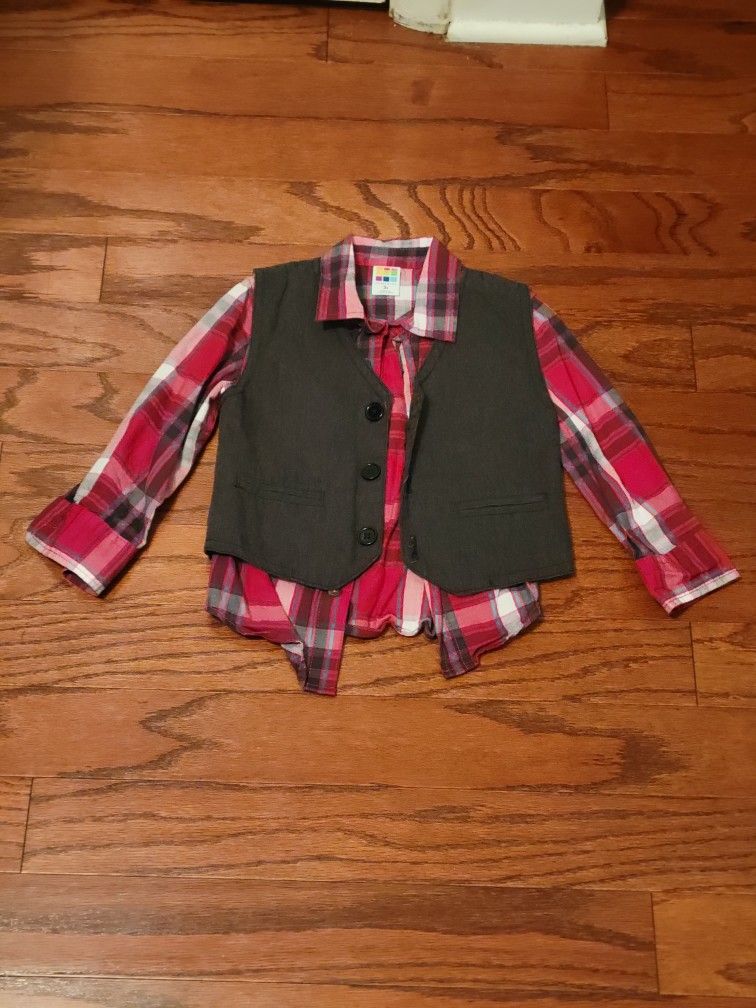 Toddler Button Up And Vest