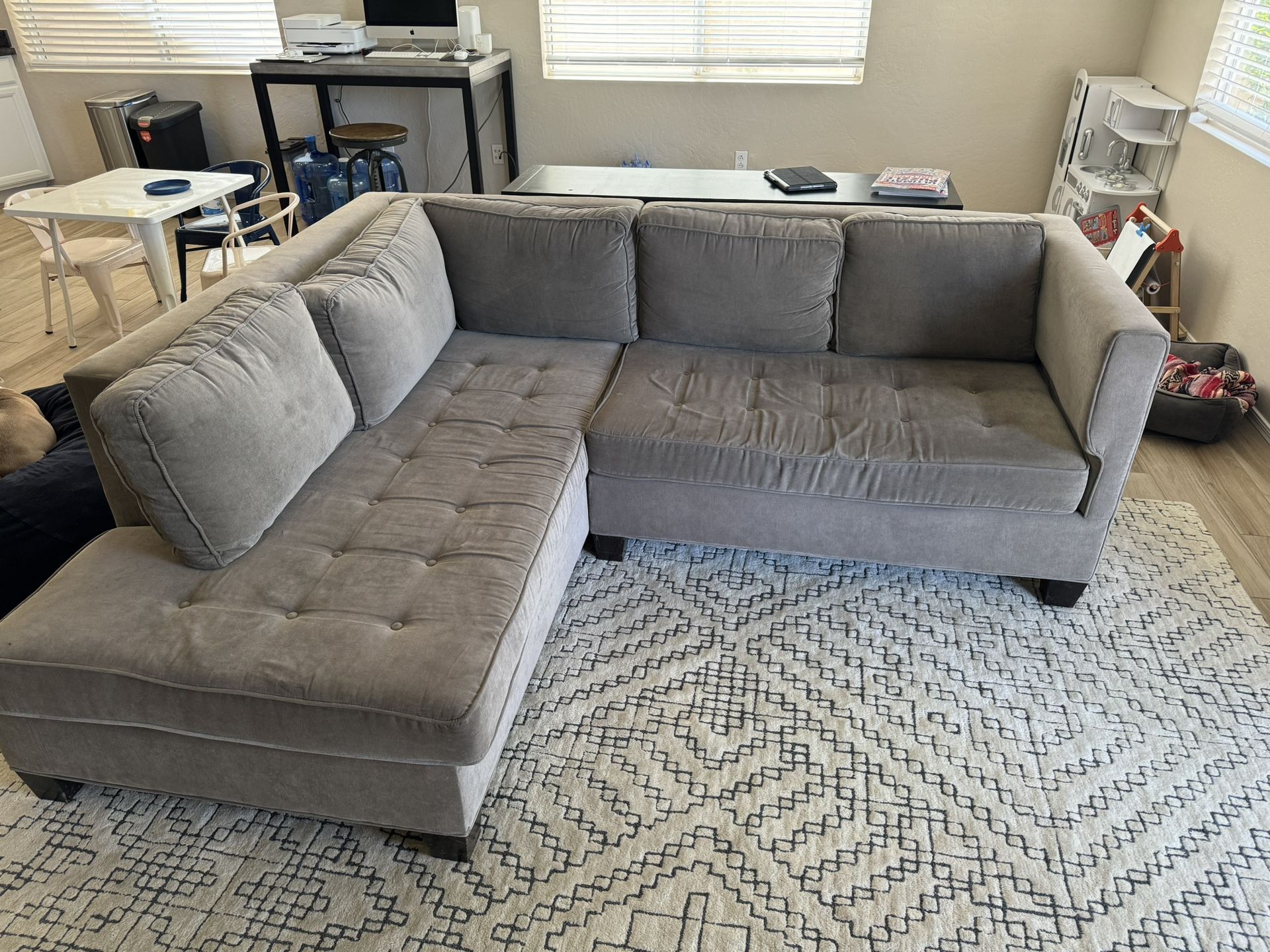 Custom Grey Sectional Couch