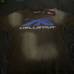 Hellstar Gel Sport Logo T Shirt Black/blue