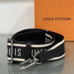 Louis Vuitton Jacquard Adjustable Strap – Black & Cream 