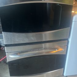 Electric Double Oven Ge Profile Works Like New