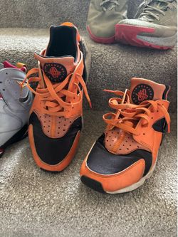 Nike Huarache Black/Orange Mens