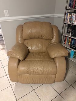 Tan Leather Recliner Chair