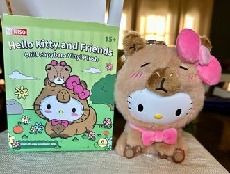 Hello Kitty Chill Capybara Vinyl Plush