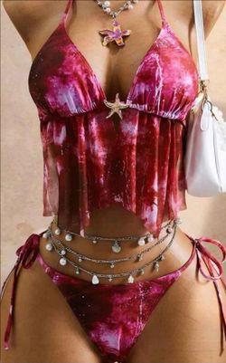 Pink Large Tankini Swimsuit