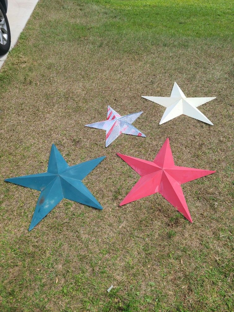 Outdoor Wall Decor American Flag Stars 