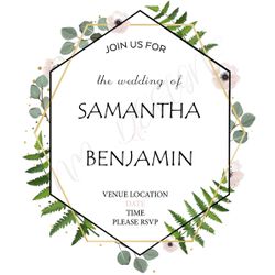 custom made wedding invites, thank you cards, engagement invites and much more!!