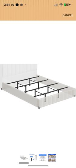 Bed Center Support with 8 Adjustable Legs - Heavy Duty Metal Middle Support Bar System for Full Queen King Cal King Wood,Upholstered,Metal Beds