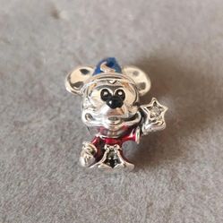 S925 pure silver magic Mickey Mouse star picking charm bead pendant suitable for women's bracelets