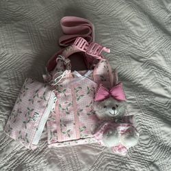 Madden girl, pink gingham flower tote