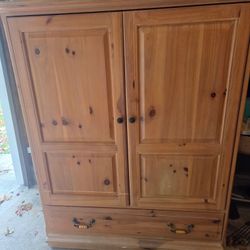 Pine Wood TV Cabinet