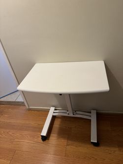 Portable And Adjustable White Desk