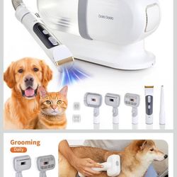 Dog Grooming Kit - Dog Clippers & Vacuum for Pet Hair Removal, 11000Pa Suction, 2L Capacit