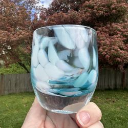 Glassybaby Cotton Candy Crush Fundraiser Candle Holder