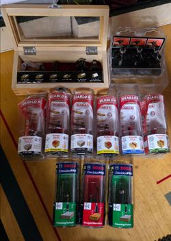 ​Diablo, Bosch, & Skil Router Bit Set - 14 Pcs Total (Brand New ( 2 or 3  out of box set Lightly Used)