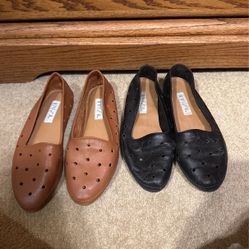 Unisa Black And Brown Flats