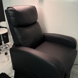 Furniwell Massage Recliner Chair for Living Room Adjustable PU Leather Reclining Chair Home Theater Seating Modern Winback Single Sofa for Adults with