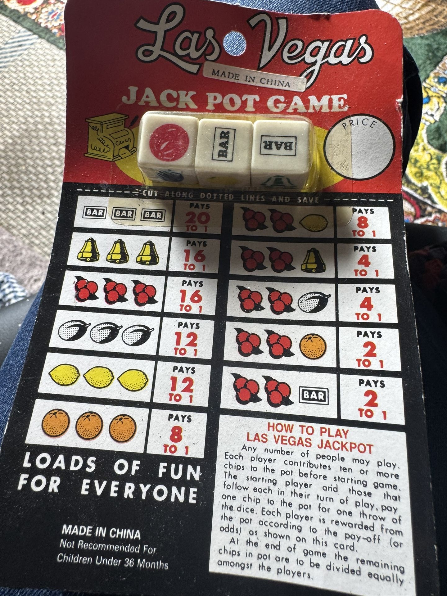 Vintage Unopened Las Vegas Jack Pot Game!! 