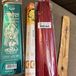 Incense Collection + Wooden Holder – Imported from India & Mexico (NEW)