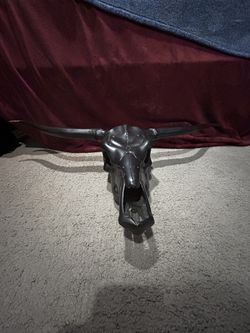 Full metal hangup bull/cow skull