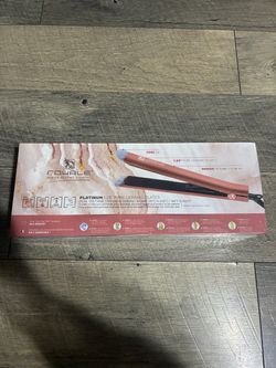 Royale platinum rose gold ceramic hair straightener