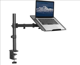 HUANUO Laptop Desk Mount - 17' to 32' Monitor Arm, Ventilated Tray, Fully Adjustable with Tilt, Swivel & Rotation, Holds up to 22 lbs