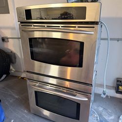 GE Profile Double Electric Wall Oven Stainless Steel