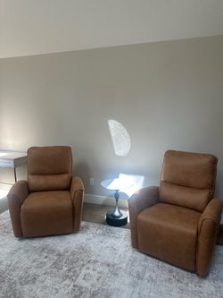 Moving Sale:  2 Power Swivel Rocker Recliner Chair with USB