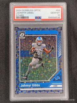 2024 Donruss Optic NFL Jahmyr Gibbs Stars Graded  PSA 10
