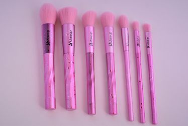 7pcs pink kabuki makeup brush set