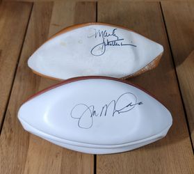 Autographed NFL Footballs Bundle - Dan Marino & Marty Schottenheimer – NFL Legends
