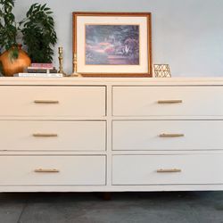 Cream Six Drawer Dresser