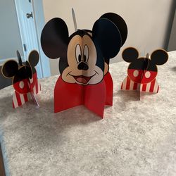 3 Mickey Mouse Table Center Pieces