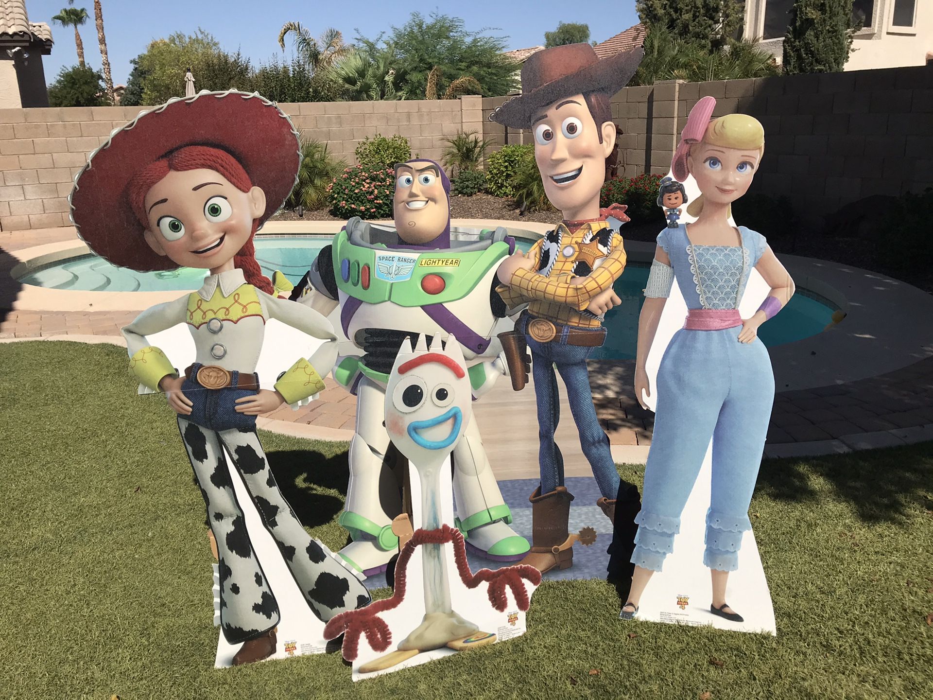 Four Official Disney Toy Story 4 Movie Theater Standup Displays