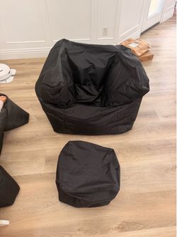 black bean bag chairs