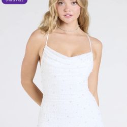 white pearl dress 