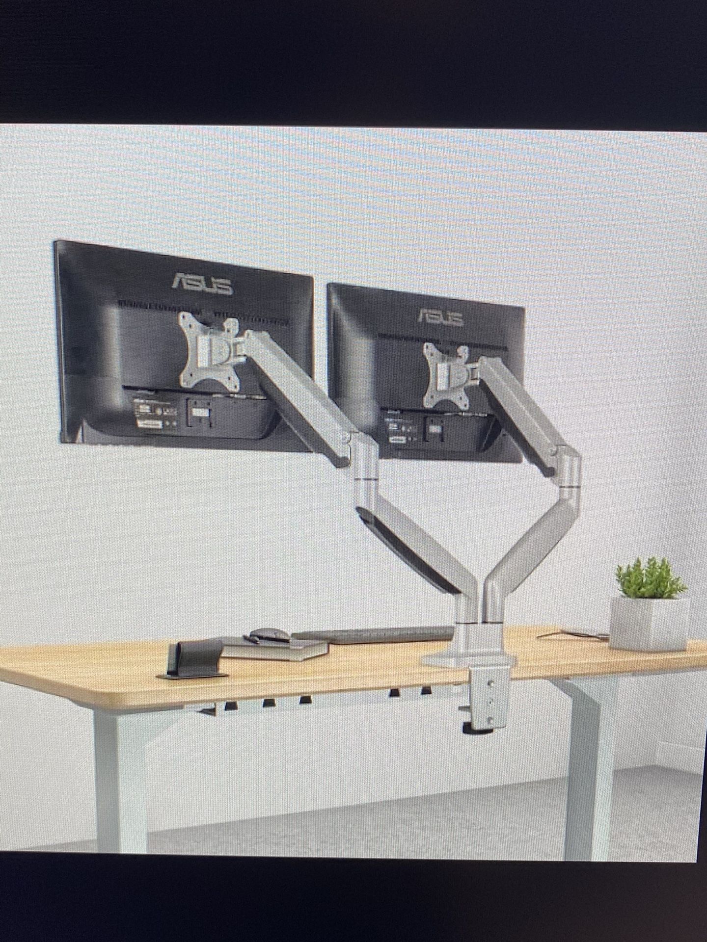 EleTab Dual Arm Monitor Stand — Perfect for Gaming/Work Productivity