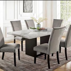 Marble Table Dining set 