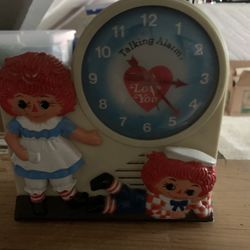 Raggedy Ann & Andy Clock