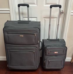 Protocol 2-Piece Softside Travel Luggage Set Charcoal Gray just $45 for Both