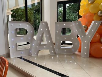 Baby sign with LED lights