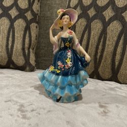 Vintage Lady Figurine, Beautiful Ladies of Fashion Goebel, Lady in Blue Goebel, '