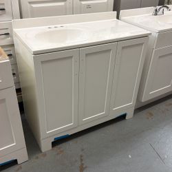 Oakley 36” White Vanity With Top