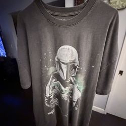 Star Wars The Mandalorian Heavy Weight T- Shirt Black Walsh