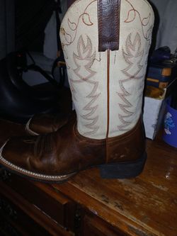 Western Cowboy Boots Brown and Cream